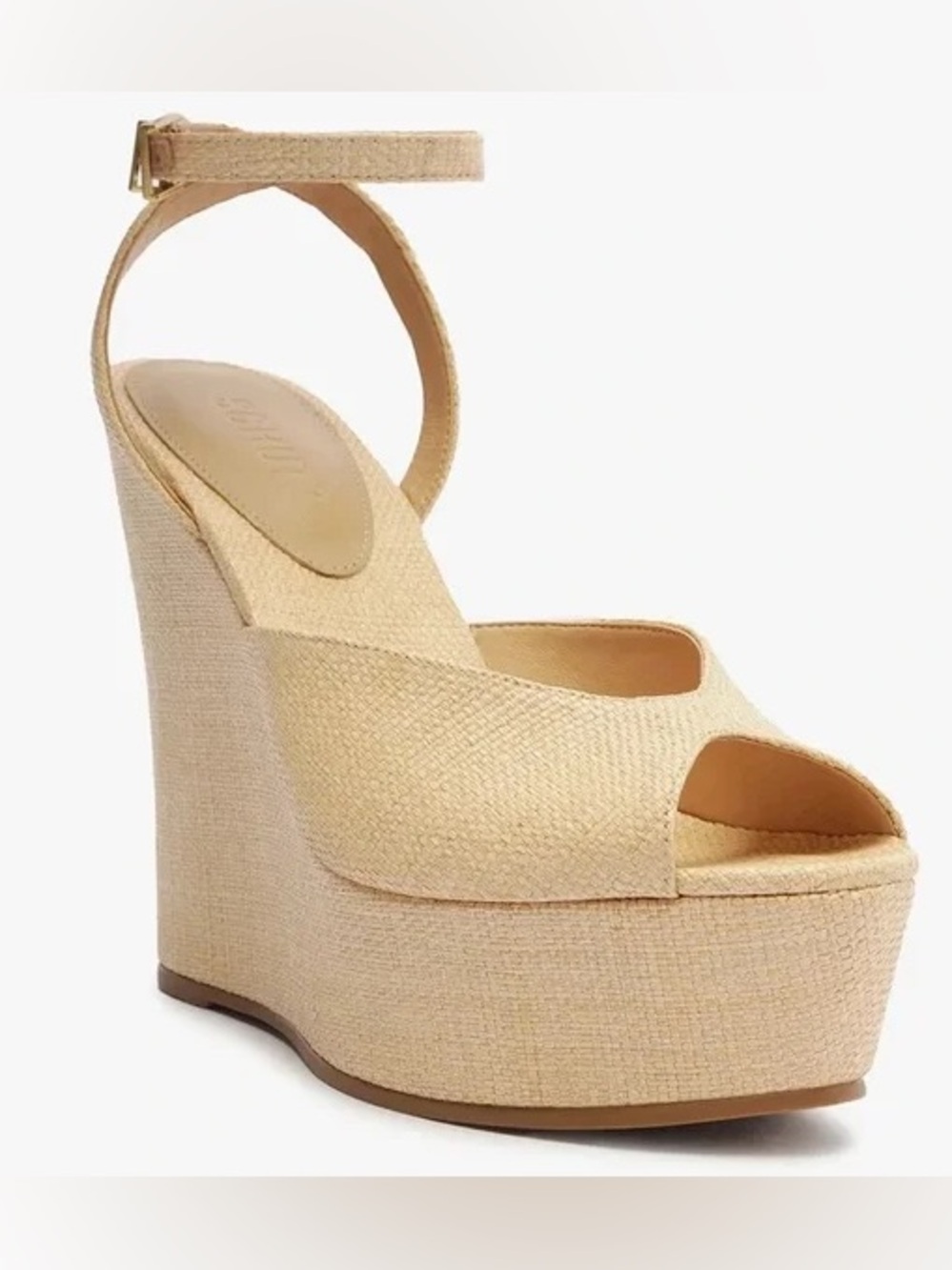 🌸SCHUTZ🌸Neith Straw Wedge Sandal Beige Size: 10B